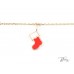 Коледна Детска Гривна 14К Жълто Злато с Коледно Ботушче Bloom Jewellery